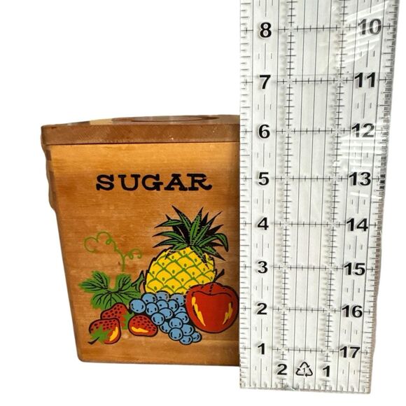 Vintage 1960s Fruit Decoupage Canister Set: Retro Farmhouse Kitchen Decor - Picture 11 of 11